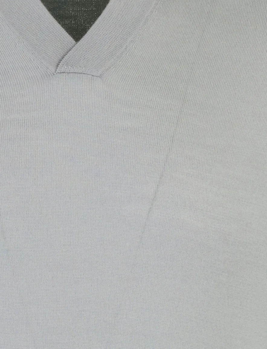 Born With Appetite polo v hals grijs lange mouw