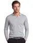 Born With Appetite polo v hals grijs lange mouw