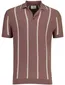 Born with Appetite oud roze Gilmar Knitted Polo gestreept