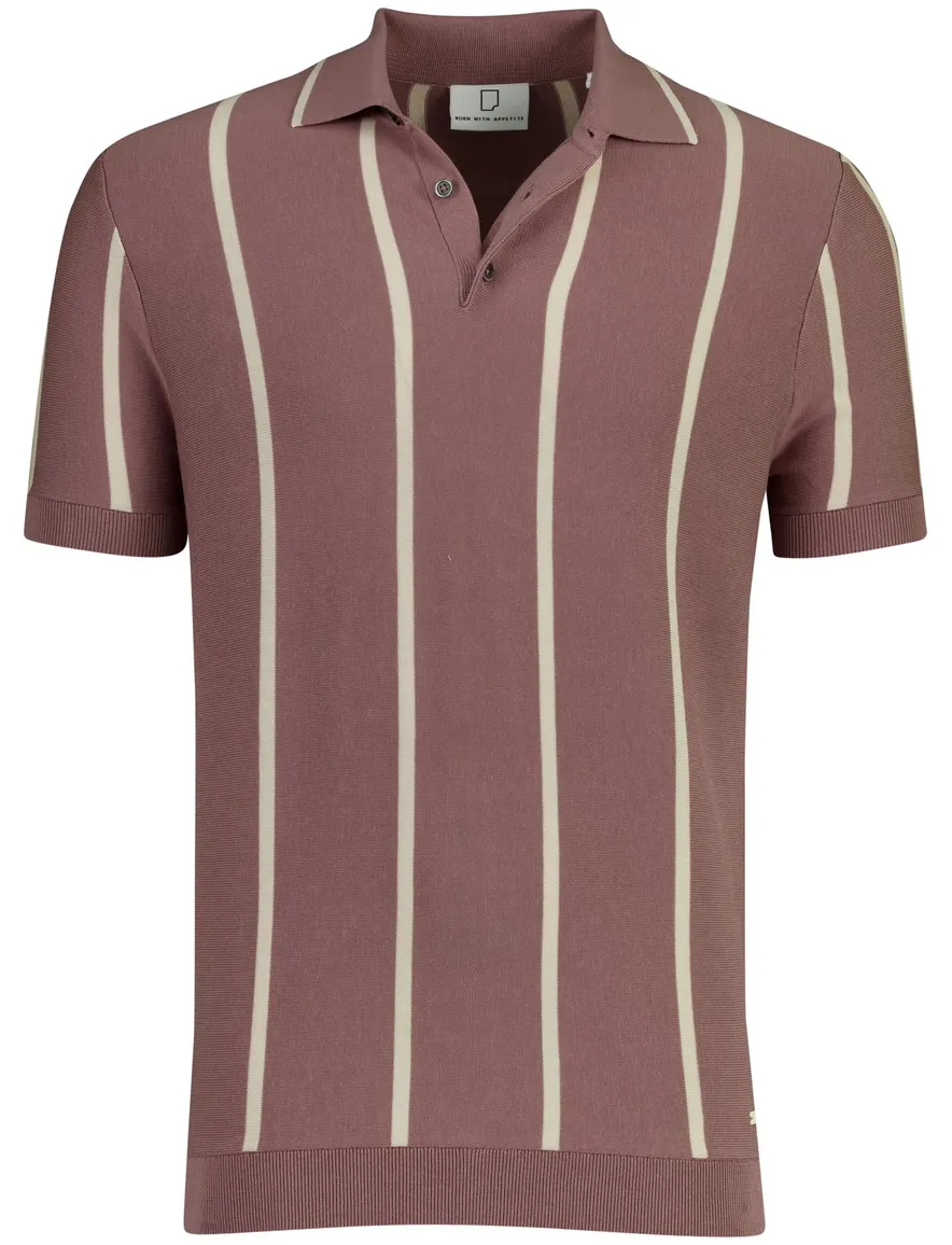Born with Appetite oud roze Gilmar Knitted Polo