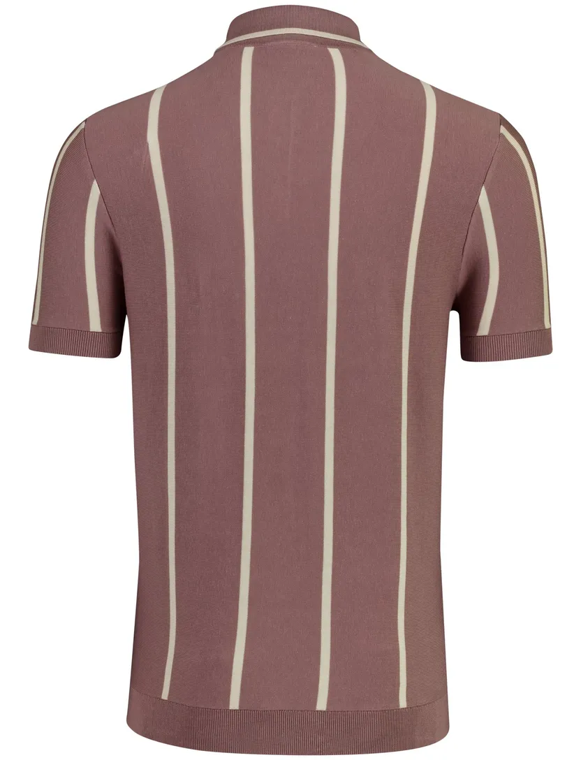 Oud roze polo Born with Appetite Gilmar met boord gebreid 3 knopen