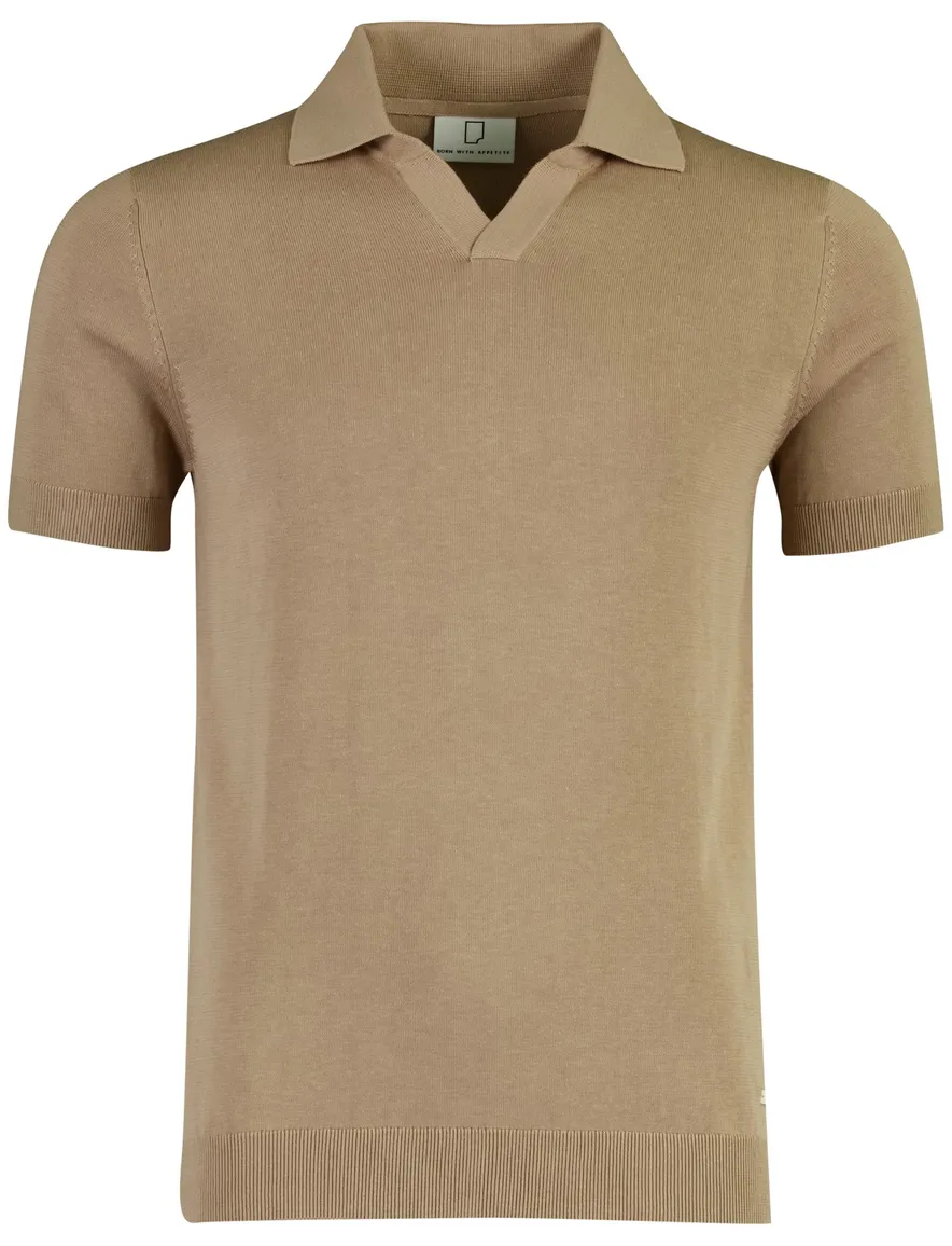 Born with appetite polo bruin slim fit