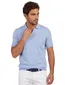 Born with Appetite poloshirt lichtblauw slim fit