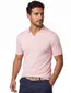 Roze polo Born with Appetite met boord v-hals
