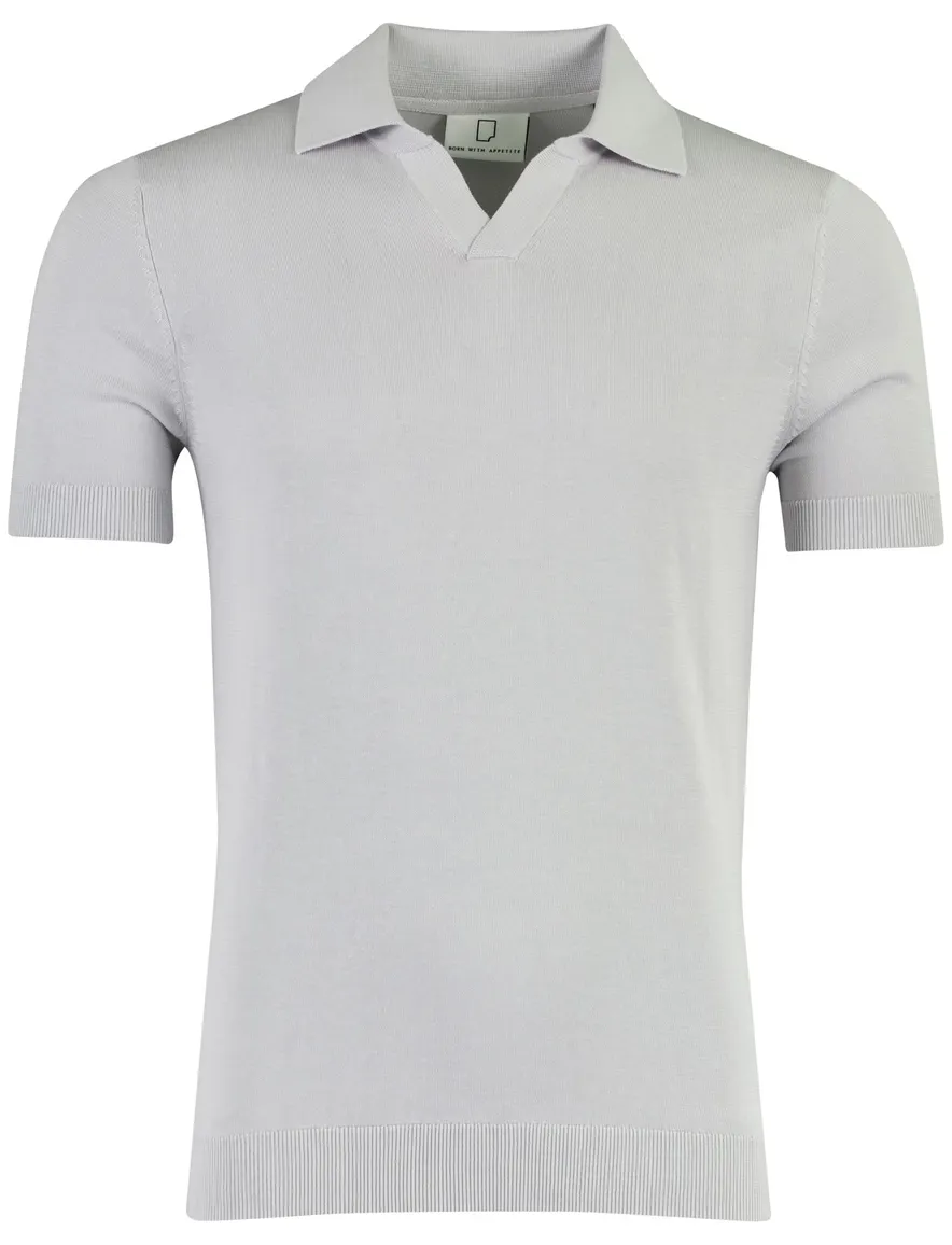 Born with Appetite polo grijs v-hal