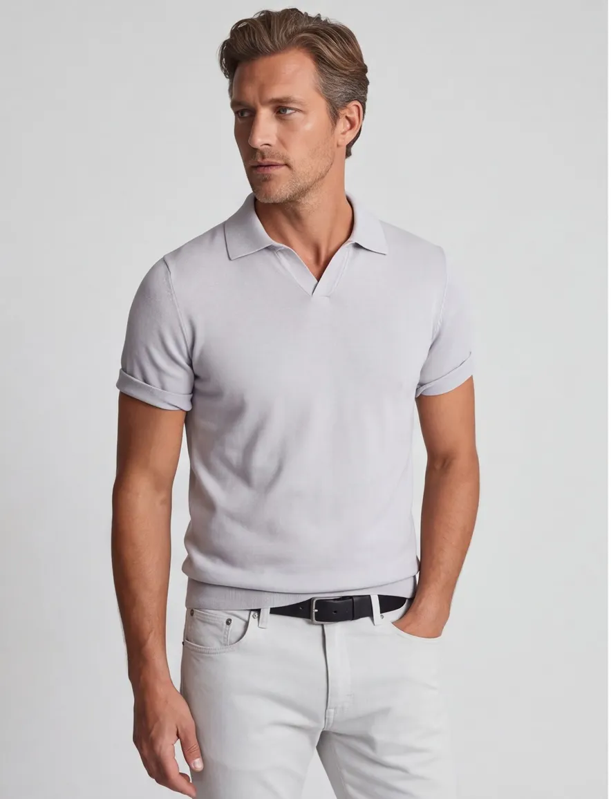 Born with Appetite polo grijs v-hal