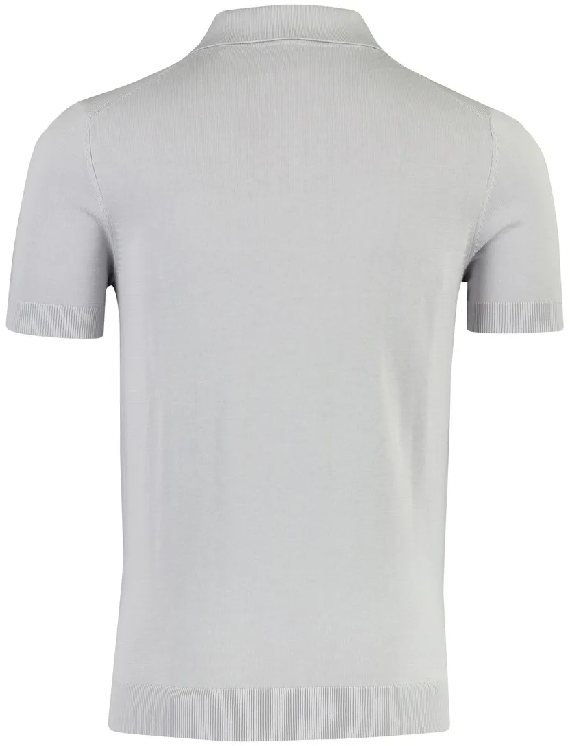 Poloshirt Born with Appetite grijs slim fit