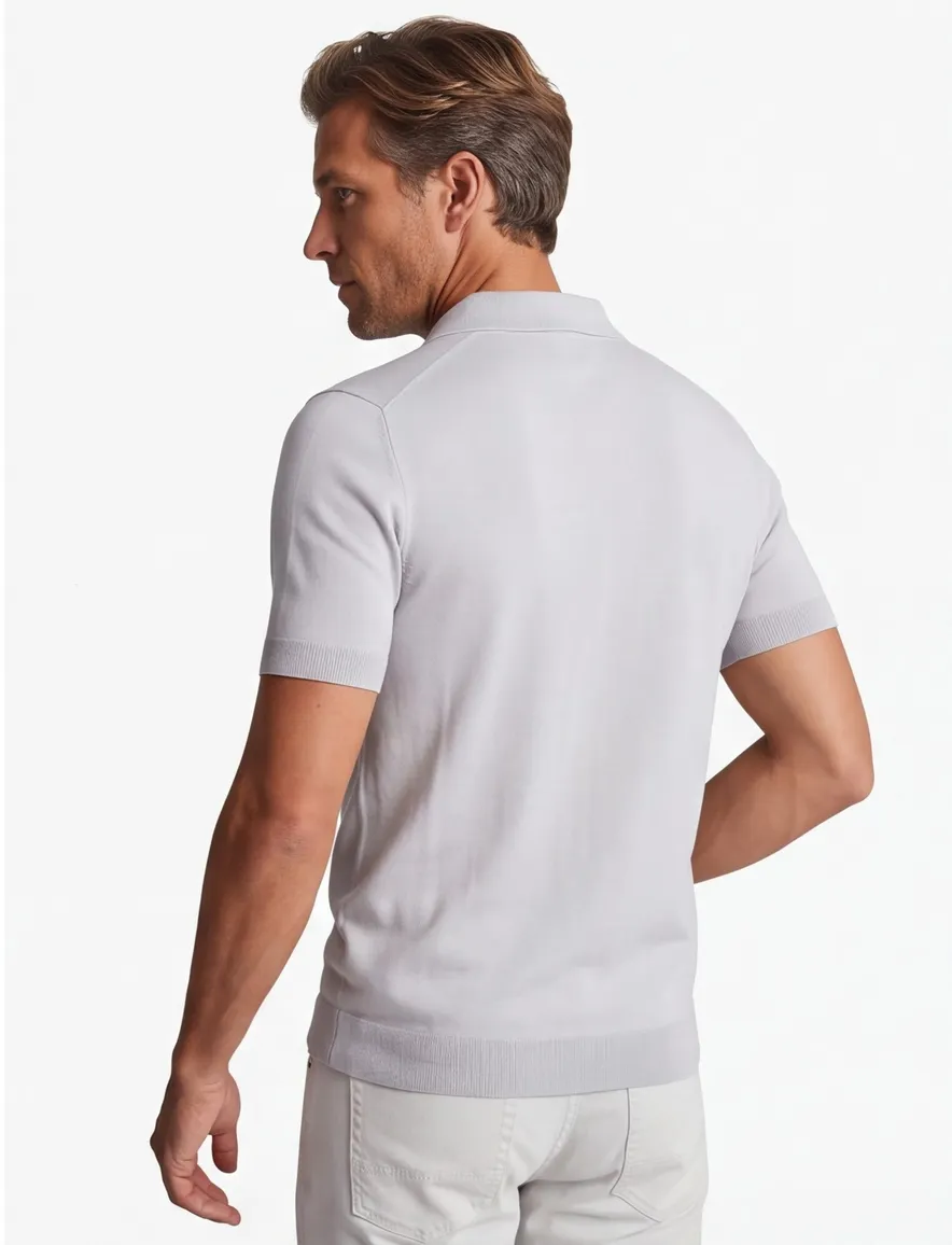 Born with Appetite polo grijs v-hal