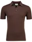 Bruine polo Born with Appetite 3 knoops met boord