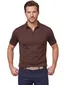 Born with Appetite wolf knitted poloshirt bruin