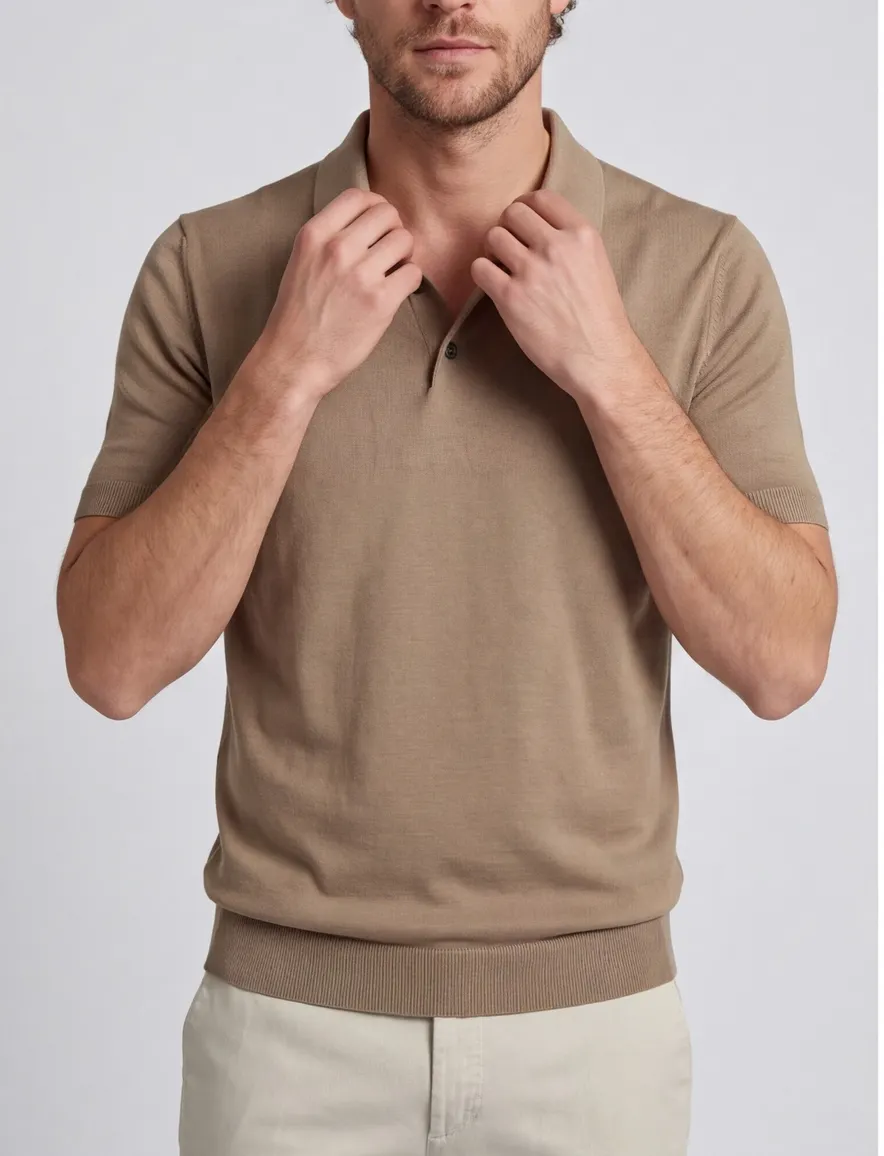 Born with Appetite Bruin Wolf Knitted Polo