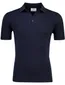 Born with Appetite wolf knitted poloshirt navy