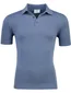 Born with Appetite wolf knitted poloshirt blauw