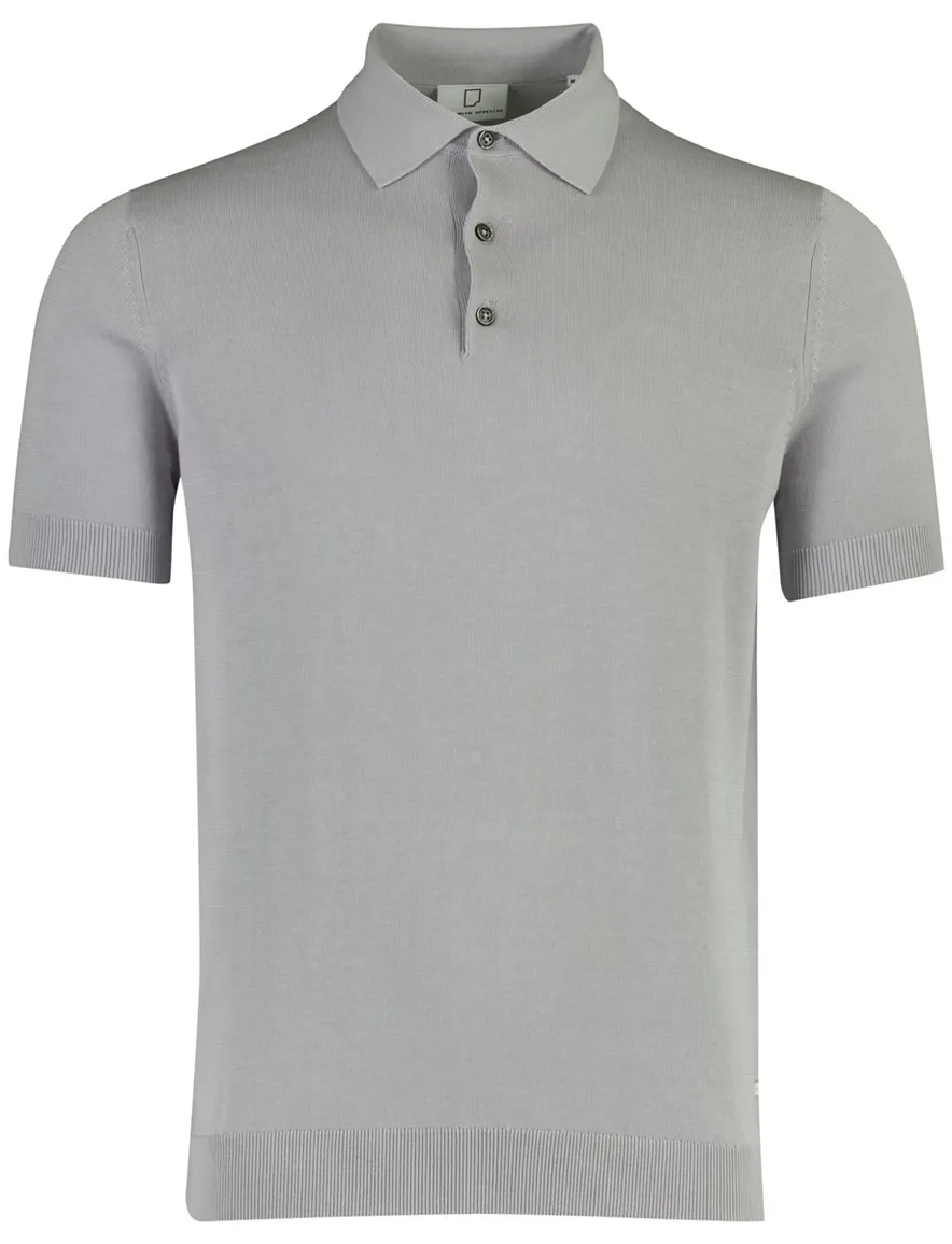 Born with Appetite grijs Wolf knitted polo
