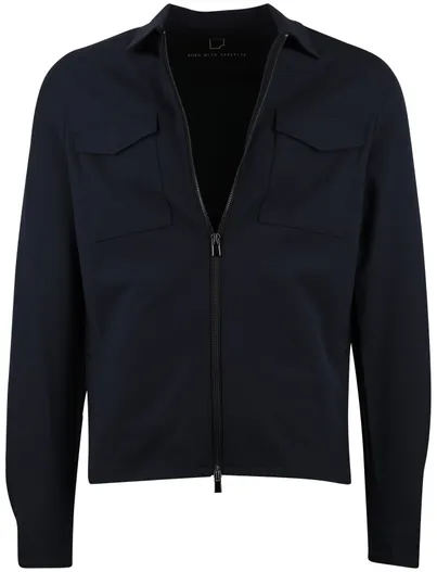 Born With Appetite Donkerblauw overshirt Born with Appetite borstzakken