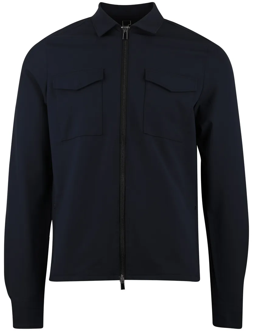 Overshirt donkerblauw Born with Appetite normale fit