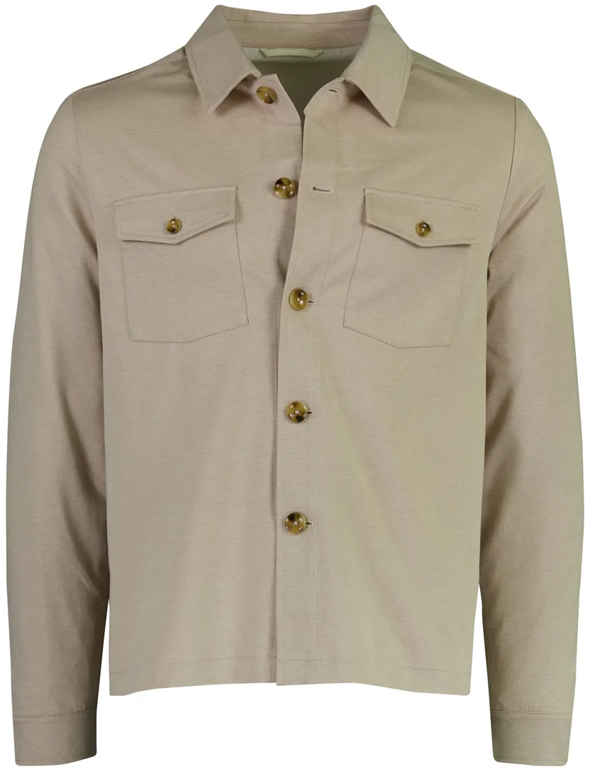 Beige met borstzakken Born With Appetite overshirt
