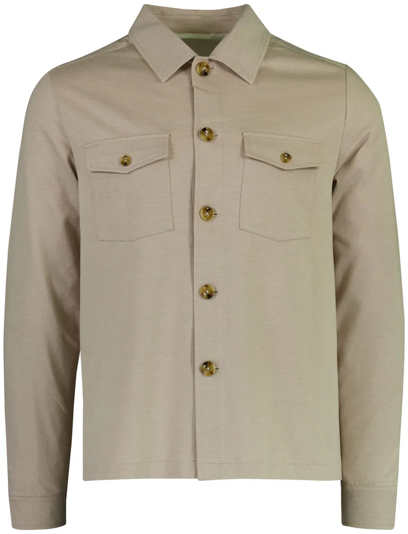 Beige met borstzakken Born With Appetite overshirt