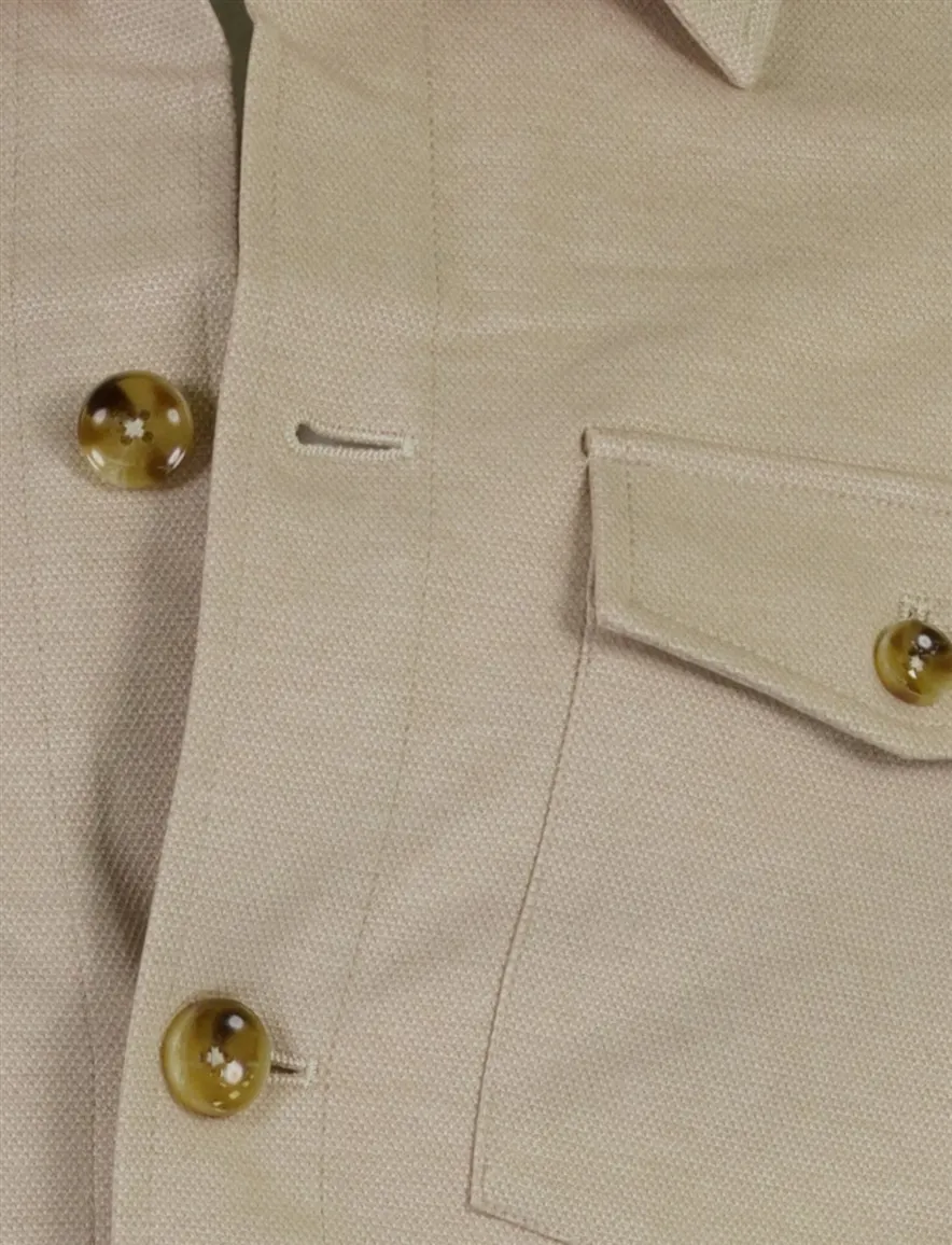Born With Appetite overshirt beige met knopen