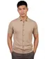 Beige doorknoop polo Born with Appetite fulton knitted
