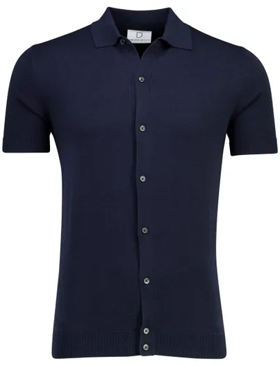 Born With Appetite Navy doorknoop polo Born with Appetite met boord