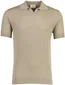 Polo beige knitted Born with Appetite Richard v-hals korte mouw