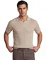 Polo beige knitted Born with Appetite Richard v-hals korte mouw