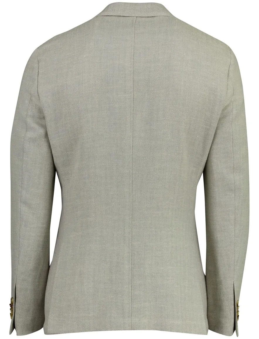 Colbert Born with Appetite grijs slim fit linnen
