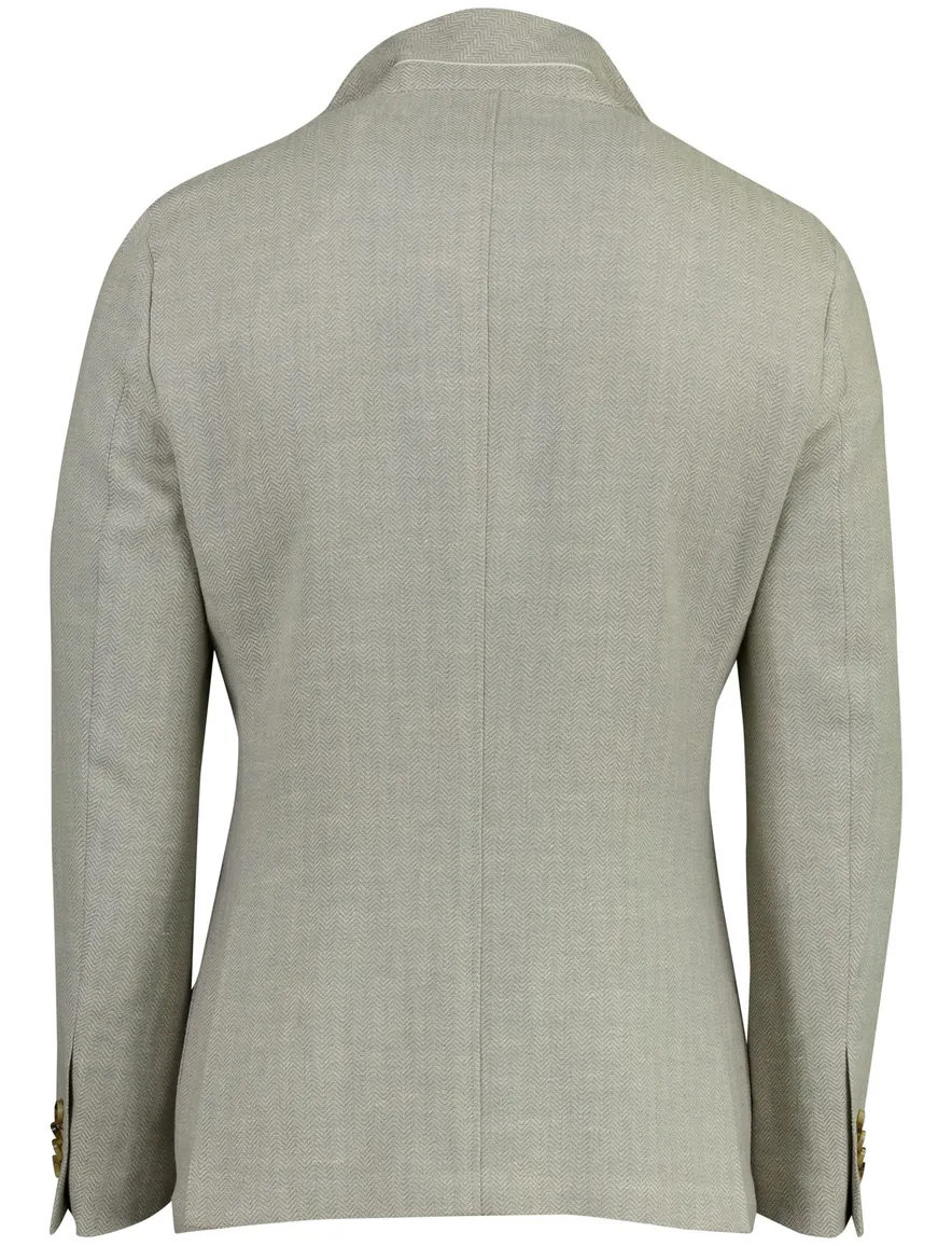 Colbert Born with Appetite grijs slim fit linnen
