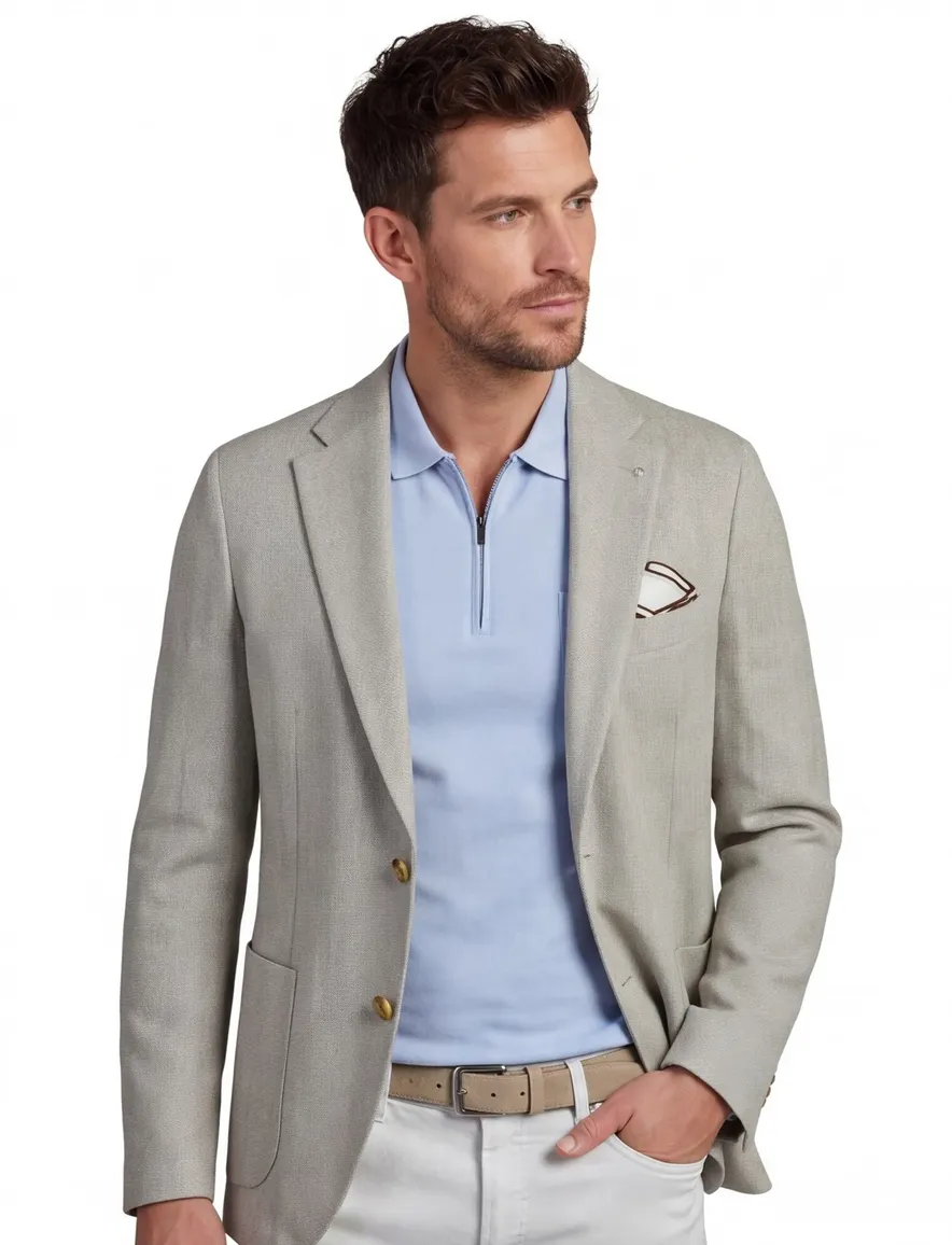 Born with Appetite slim fit colbert lichtgrijs