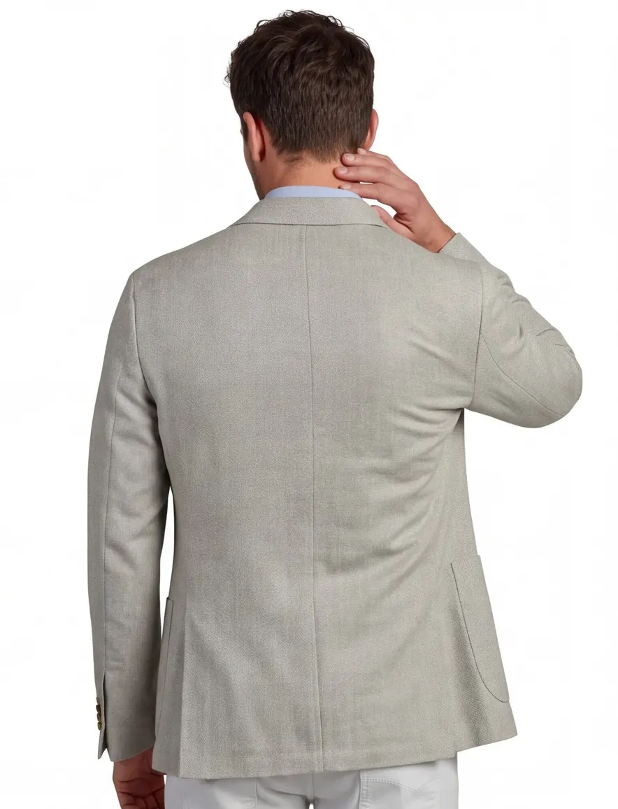 Born with Appetite slim fit colbert lichtgrijs