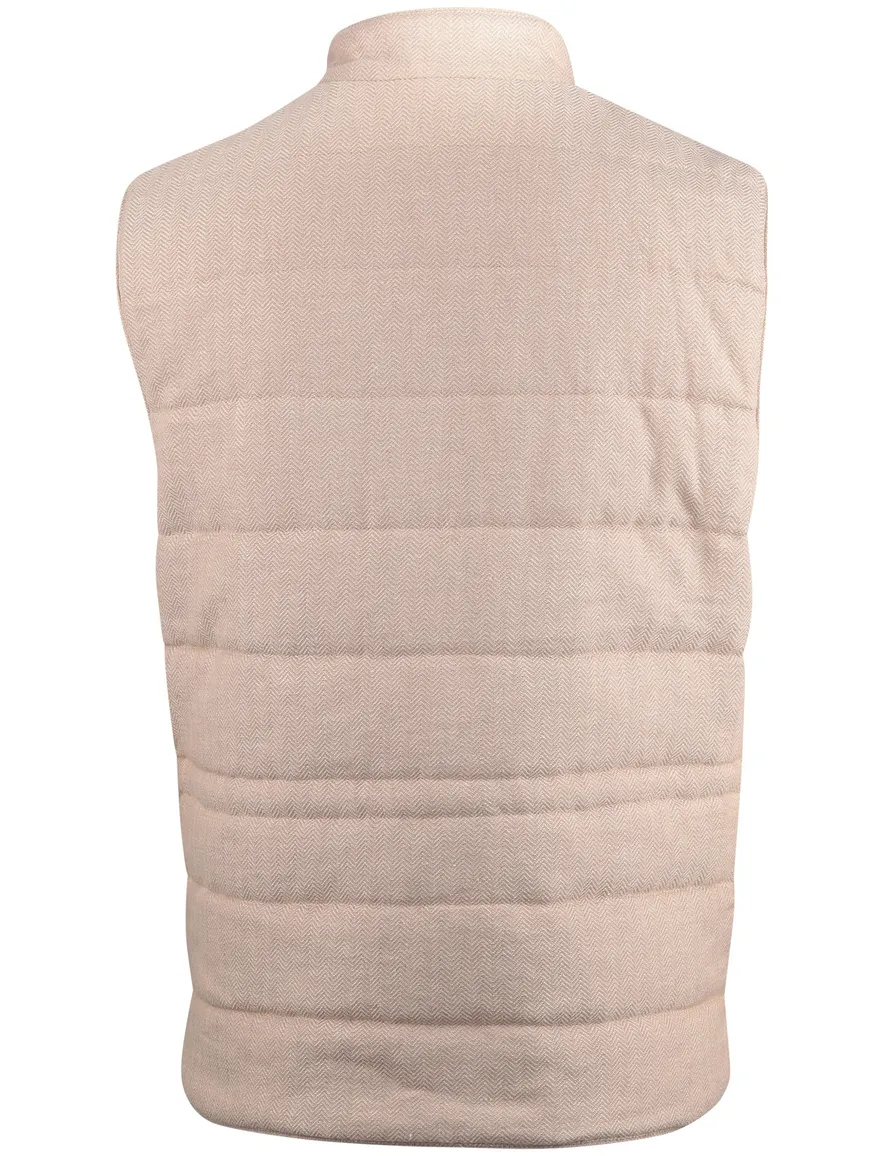 Born with Appetite bodywarmer beige visgraat