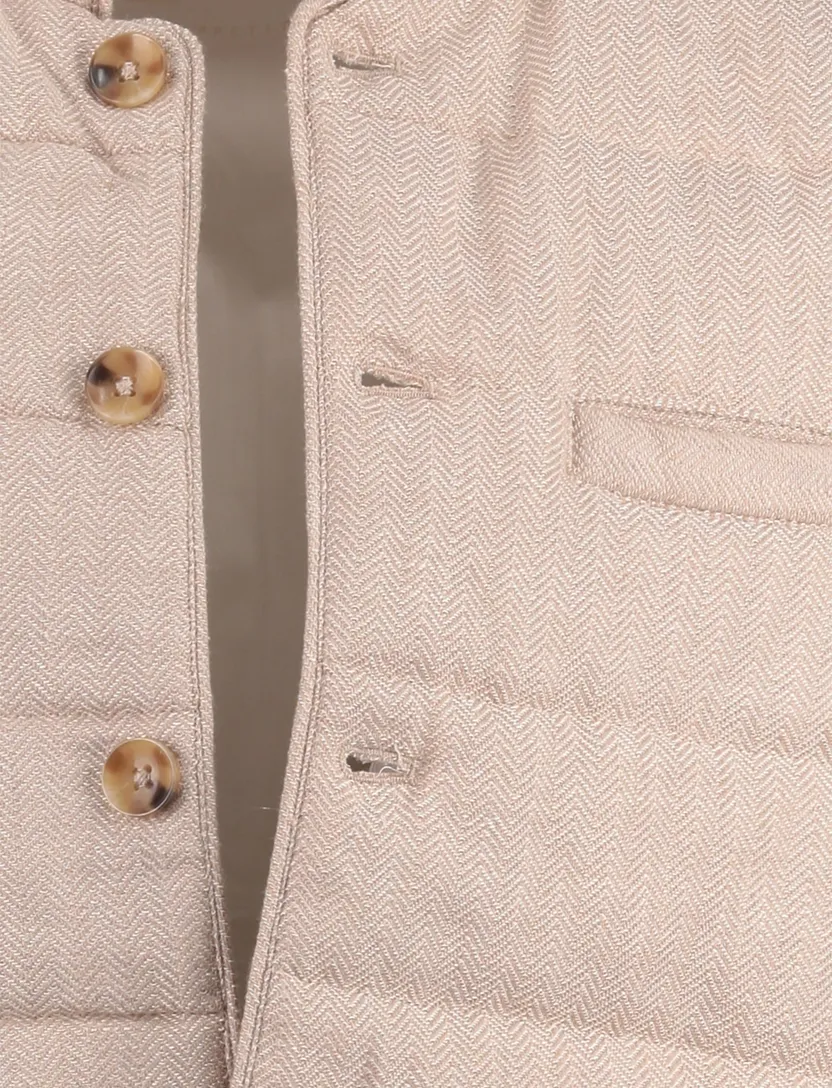 bodywarmer Born with Appetite beige normale fit knopen
