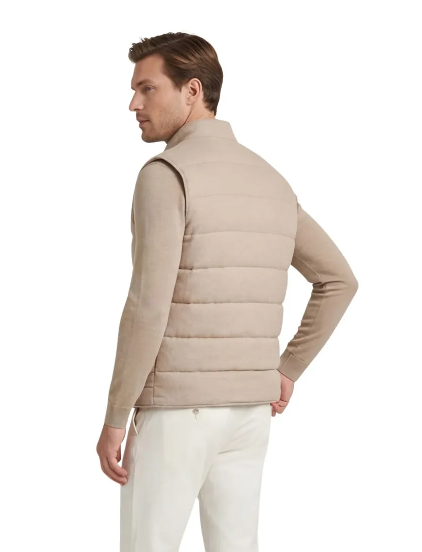 bodywarmer Born with Appetite beige normale fit knopen