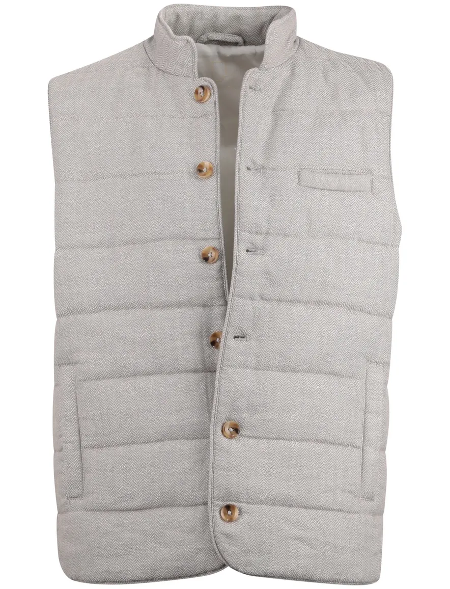 grijze Born with appetite bodywarmer knopen