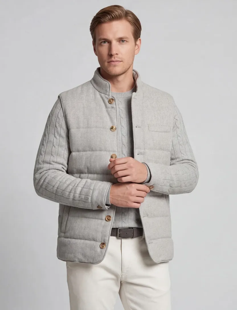 bodywarmer Born with Appetite grijs normale fit