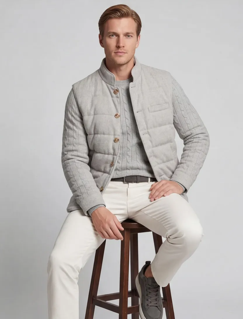 bodywarmer Born with Appetite grijs normale fit