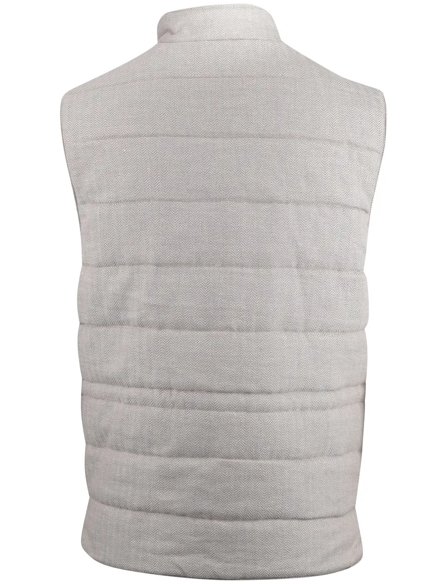 grijze Born with appetite bodywarmer knopen