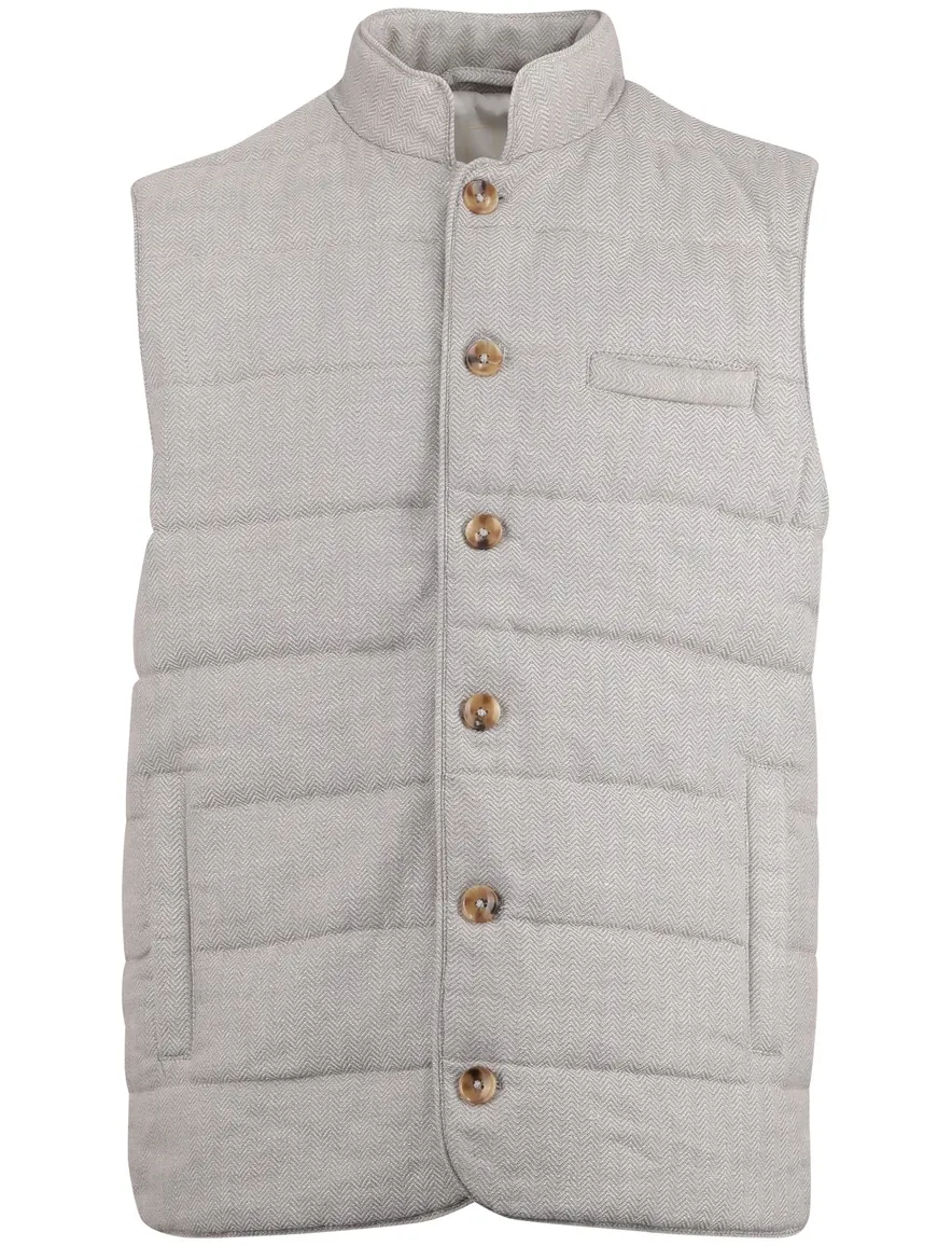 grijze Born with appetite bodywarmer knopen
