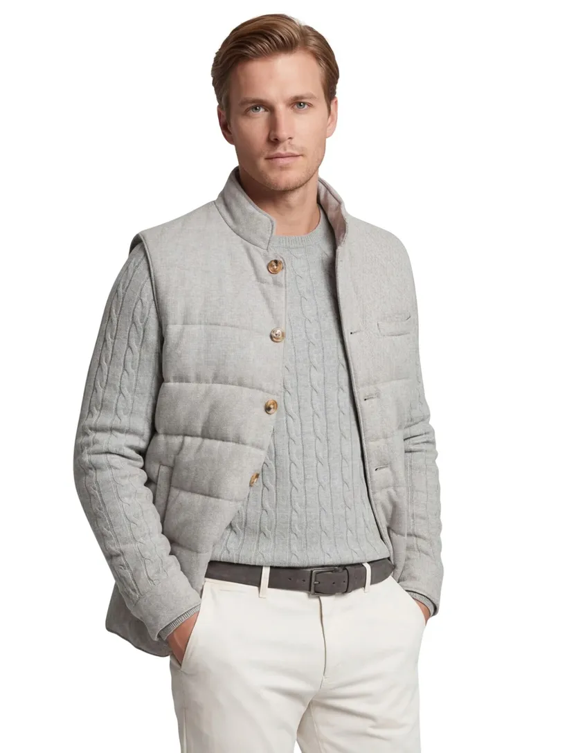 bodywarmer Born with Appetite grijs normale fit