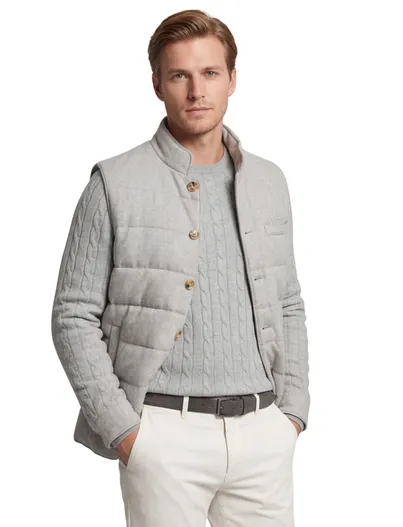 Born With Appetite grijze Born with appetite bodywarmer knopen