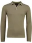 Scotland Blue polo bruin lange mouw 3 knoops