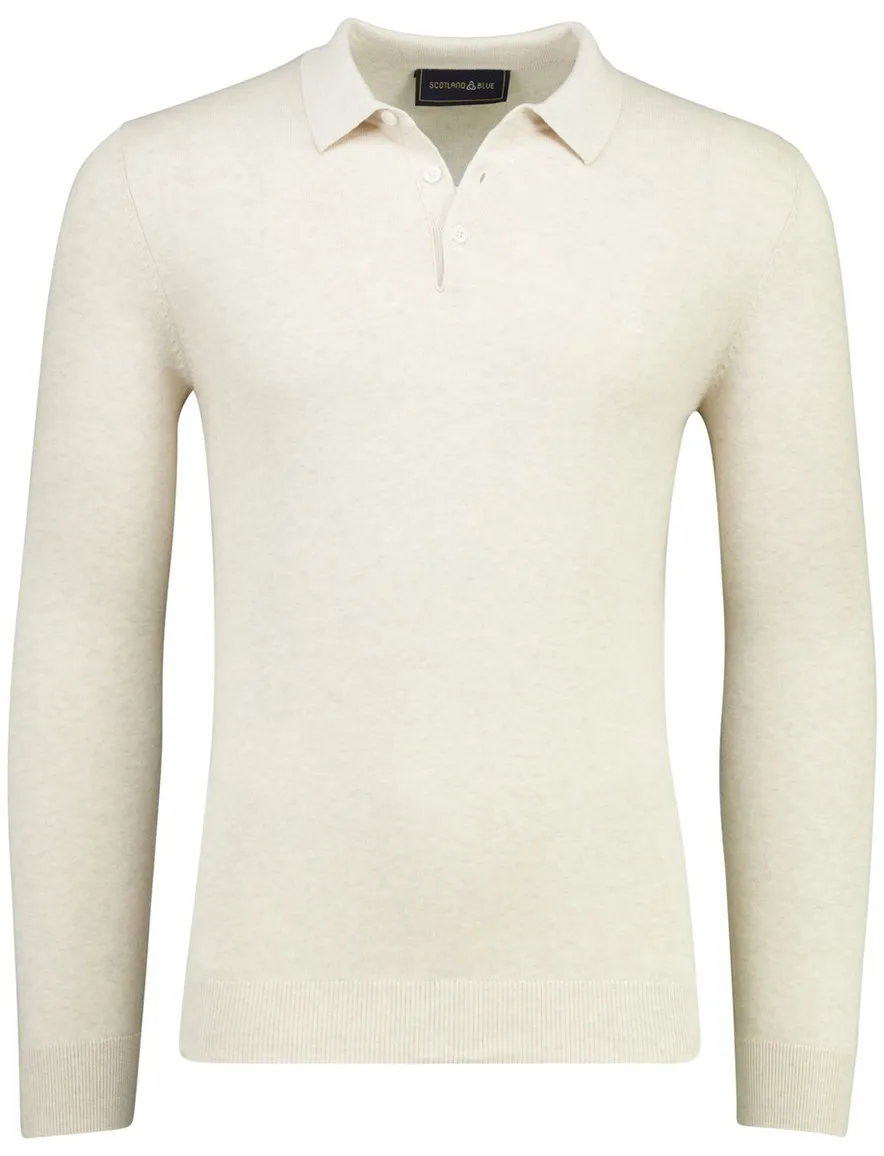Scotland Blue poloshirt crème normale fit