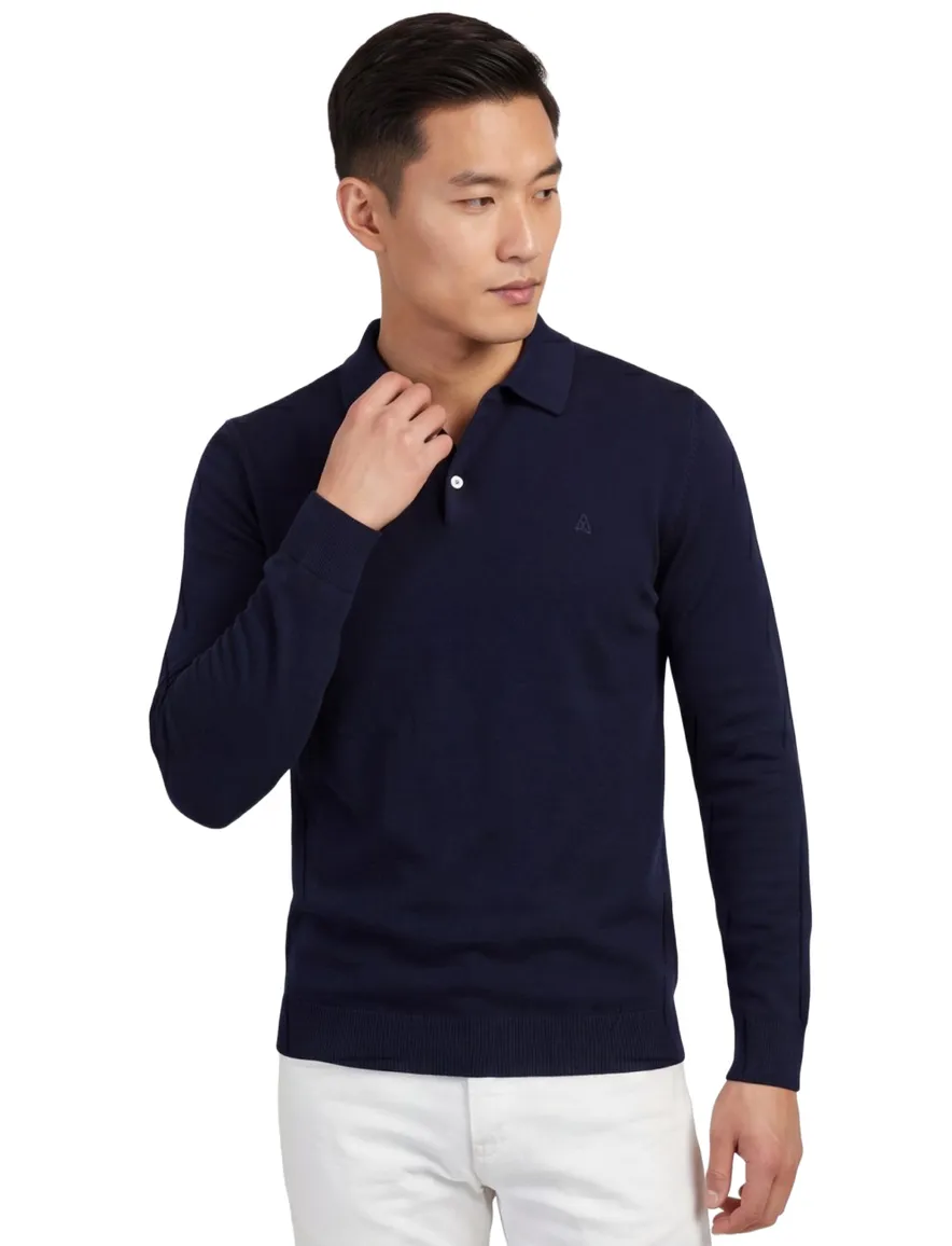 Navy poloshirt Scotland Blue plince 3 knoopjes