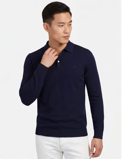 Scotland Blue Polo Scotland Blue navy normale fit met boord