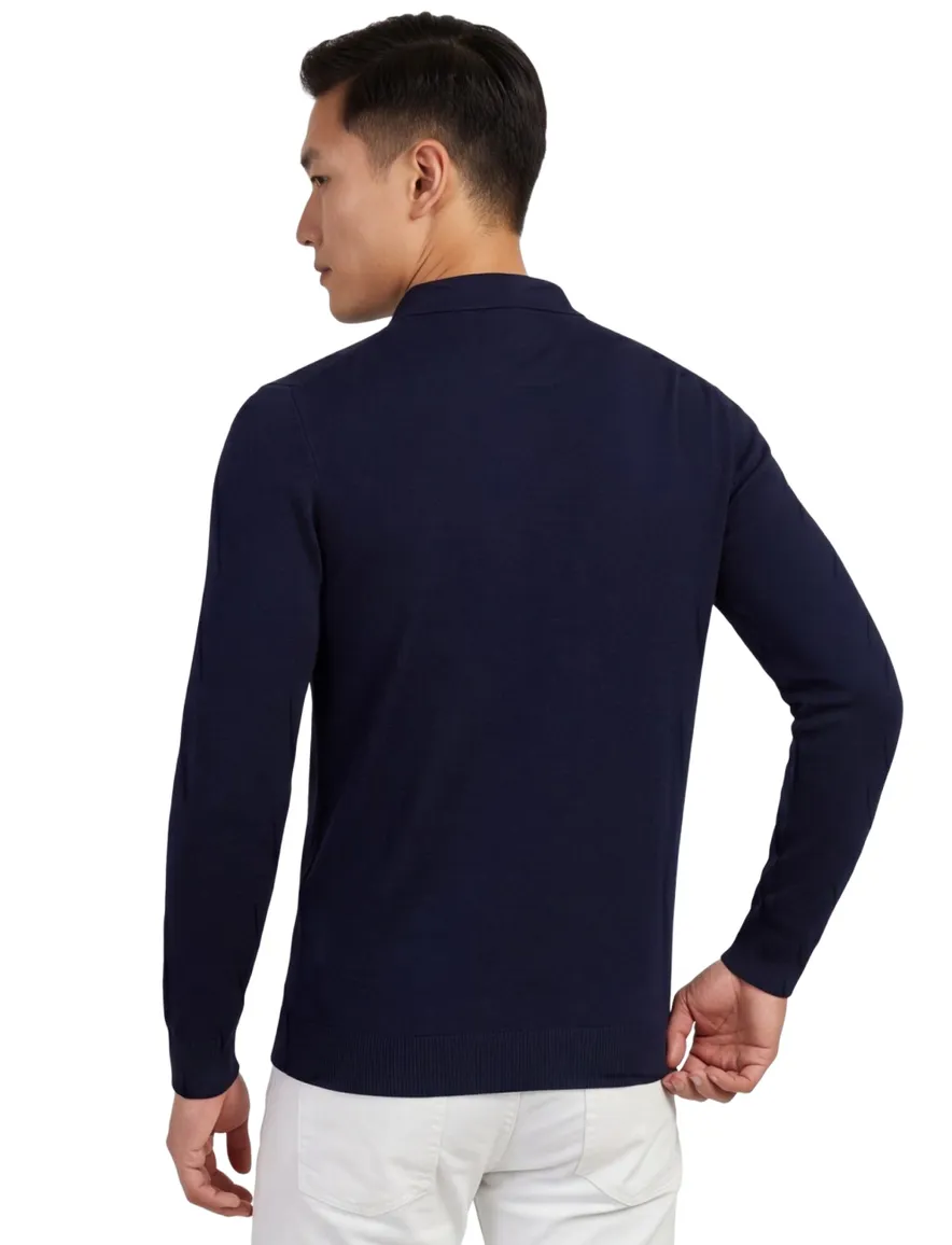 Navy poloshirt Scotland Blue plince 3 knoopjes