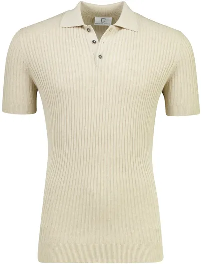 Born With Appetite Beige polo Born with Appetite korte mouw gebreid