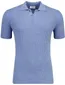 Poloshirt Born with Appetite blauw gebreid linnen