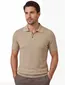 Beige polo Scotland Blue korte mouw 3 knoops