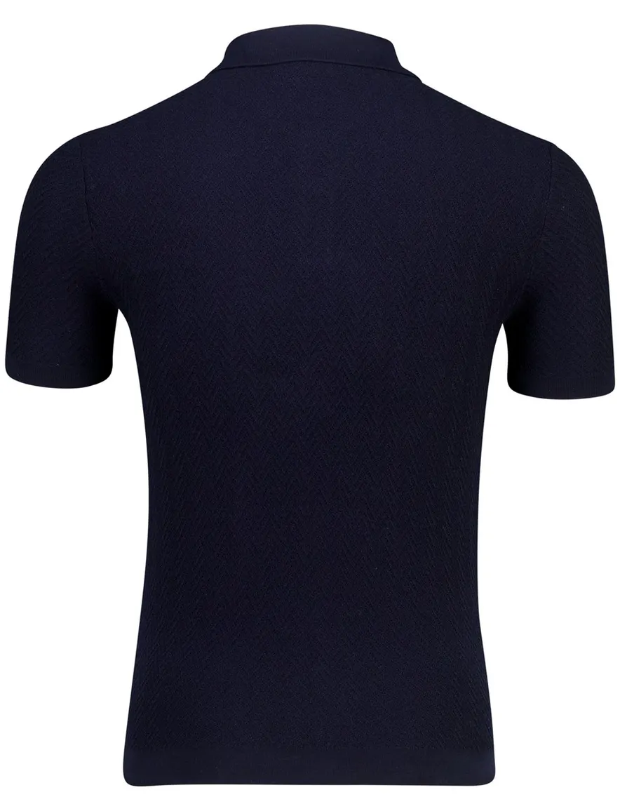 Navy polo Scotland Blue korte mouw normale fit